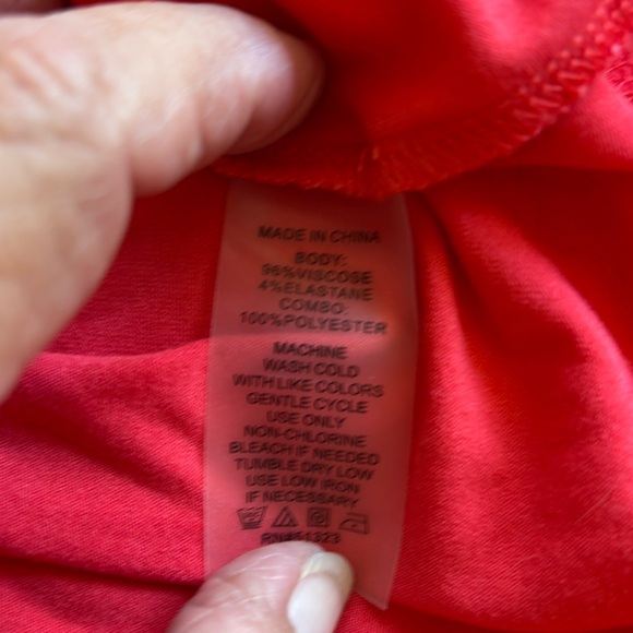 Vince Camuto Vibrant Orange Red Tank Top XL - Picture 5 of 5